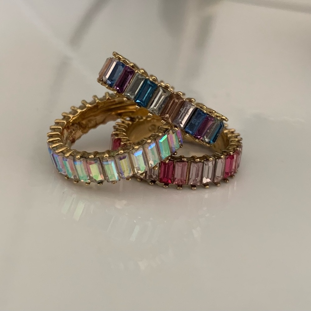 BaubleBar Mini Alidia Rings Set of 3 Size 7